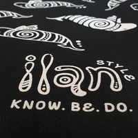 Ilan Style Dugong Dance  Cotton Teatowel (Black)