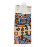 Patricia Fatt Aboriginal Art Cotton Teatowel - Rocks and Waterholes