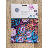 Koh Living Aboriginal Art 100% Cotton Teatowel - Women's Dreaming