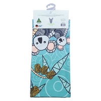 Yakinno Gunditjmara Dreaming Aboriginal Art 100% Cotton Teatowel - Gunditjmara Koalas (Blue)