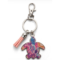 KOH Living Metal Turtle Keyring /Pink Tassel - Women's Love Story