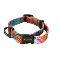 Utopia Aboriginal Design Dog Collar - Bush Medicine [size: Medium]