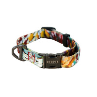 Utopia Aboriginal Design Dog Collar - FIRE SPARKS [size: Large]