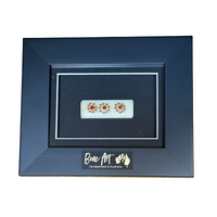Framed Handpainted Aboriginal Bone Art - Bar (Small)
