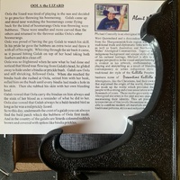 Handpainted Aboriginal Art Black Canvas (15cm x 15cm) - Lizard