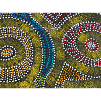 Raintree Aboriginal Art UNStretched Canvas [52cm x 36cm] - Thorny Lizard Dreaming