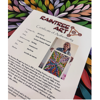 Raintree Aboriginal Art UNStretched Canvas [60cm x 45cm) - Bush Medicine Leaves 