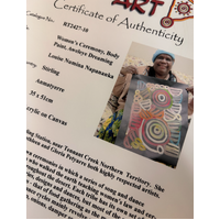 Raintree Aboriginal Art UNStretched Canvas (60cm x45cm) - Women's Ceremony, Body Paint (Aweleye Dreaming)