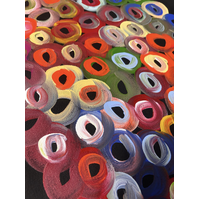 Raintree Aboriginal Art UNStretched Canvas (60cm x 45cm) - Water Soakage