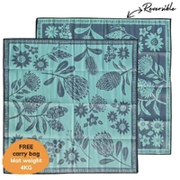 Australian Florals - Large (3m x 3m) -  Recycled Mat [Green/Grey]