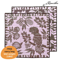 Recycled Mat - Large Square (2.4m x 2.4m) - Cockatoo Haven (Pink)