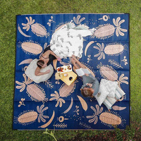 Recycled Mat - Large Square (3m x 3m) - Native Nectar (Navy/Rust)