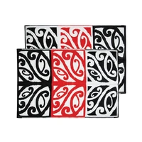 Mangopare (Red/White/Black) Medium [1.8m x 2.7m] - New Zealand Recycled Mat