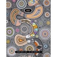 Aboriginal Art (Soft Cover) 18 Month Weekly Diary (2026-2027) - Path of the Rainbow Serpent