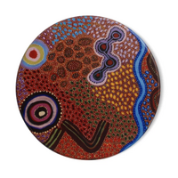 Koh Living Aboriginal Art Ceramic Coaster (Single) - Our Country