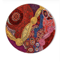 Koh Living Aboriginal Art Ceramic Coaster (Single) - Waterhole Dreaming