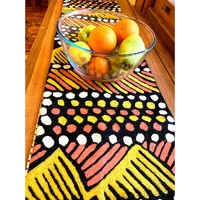 Better World Aboriginal Art Wool Tablerunner (120cm x 30cm) - Jilamara