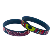 Dezigna Aboriginal Art Silicone Single Wristband - Coming Together