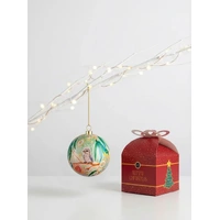 Waterhole Dreaming GIFBOXED Xmas Bauble  (8cm) - KOH Living Aboriginal Art