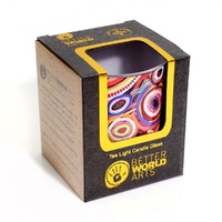 Better World Aboriginal Art Tealight Candle Holder [9cm x 8cm] - Muthabaringga