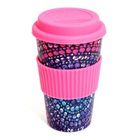 Aboriginal All Natural Bamboo Eco Travel/Coffee Mug (480ml) - Waterhole