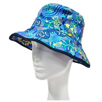 Warrina Aboriginal Art Reversible Bucket Hat - Sacred Woman's Song/Corroboree