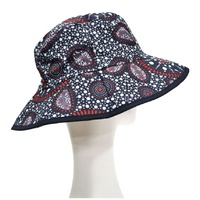 Warrina Aboriginal Art Reversible Bucket Hat - Bush Onion Wild Flowers/Bush Food Dreaming