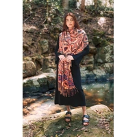 Koh Living Aboriginal Art Polyester Cashmere Scarf (70cm x 180cm) - Dry Waterholes