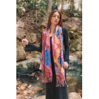 Koh Living Aboriginal Art Polyester Cashmere Scarf (70cm x 180cm) - Waterhole Dreaming