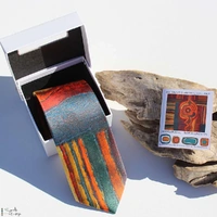Saretta Art Men's SILK Tie (GIFTBOXED) - Poorubang - Bora Ground