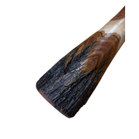 Eucalyptus handpainted Ironbark Didgeridoo [1.26m] - Brolga (Greens)