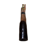 Red/Orange - Brolga Eucalyptus (Grey Box) Handpainted Didgeridoo (1.21m) - Bark Base