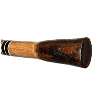 Green/Red - Emu Eucalyptus (Grey Box) Handpainted Didgeridoo (1.25m) - Bark Base