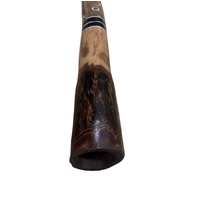 Orange/Green - Kangaroo  Eucalyptus (Grey Box) Handpainted Didgeridoo (1.24m) - Bark Base 