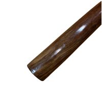 Eucalyptus (Ironbark) Handpainted Didgeridoo (1.38m) - Kangaroo (Browns/Greens)