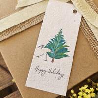 Native Seed Box Plantable Greeting Card - Christmas Tree Native Bird Gift Tags (Set 6)