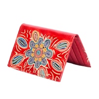 Family Bonds - Muralappi Journey Genuine Leather Folded Card Holder (7.9cm x 10.9cm)