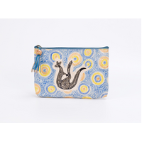 Muralappi Journey Genuine Leather  Vanity Case (25cm x 15cm) - Kangaroo in Summer Flowers [colour: Tan/Red]