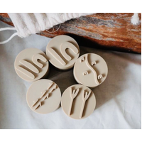 Aboriginal Symbols Eco Stampers (For Play Dough) - Natural Dough Cutters