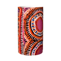 Warlukurlangu Aboriginal Art Fine Porcelin Vase - Two Dogs Dreaming