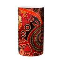 Warlukurlangu Aboriginal Art Fine Porcelin Vase - Vaughan Springs