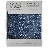 Fabric 4pce Quarter Pack [Black] - Aboriginal Design Fabric