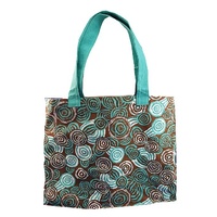 Jijaka Aboriginal Art 4pce Bag Giftset - Riverstones (Teal)