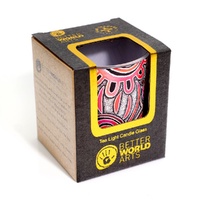 Better World Aboriginal Art Tealight Candle Holder [9cm x 8cm] - Celebration of Life