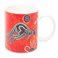 Kangaroo - Chern'ee Sutton Aboriginal Art Boxed China Mug