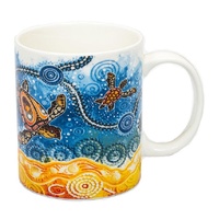 Turtle - Chern'ee Sutton Aboriginal Art Boxed China Mug