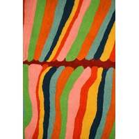 Aboriginal Art Handmade Wool Runner (Chainstitched) (76 x 304cm) - Mina Mina