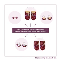 Moe Moe Design Silver Alloy 3pce Mixer Earrings - Country