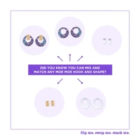 Moe Moe Design Silver Alloy Layered Small Retro Stud Earrings - Dreamtime