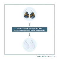 Moe Moe Design Silver Alloy Layered Outline Teardrop Earrings - Jellurgal Paroo